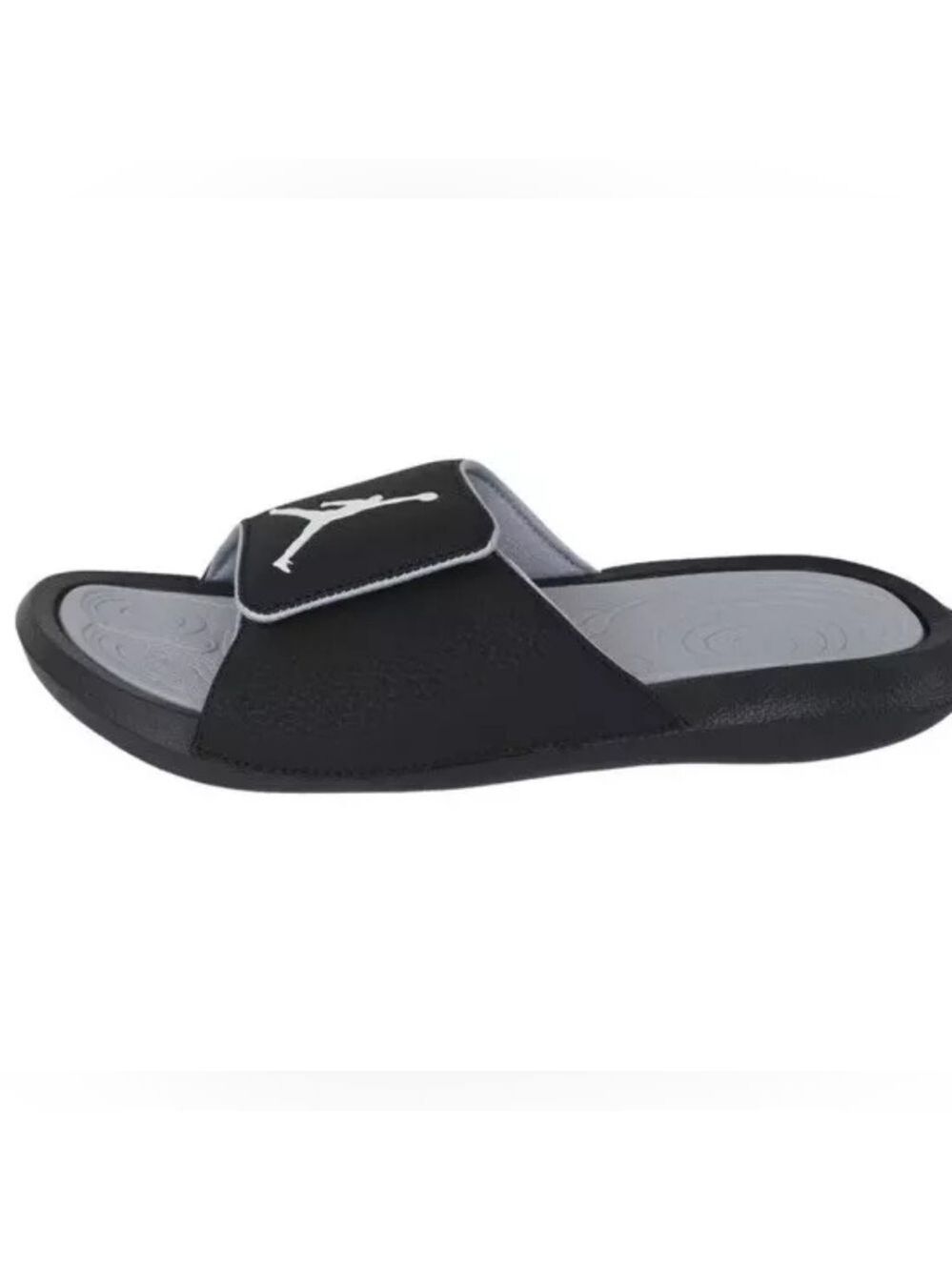 Youth Air Jordan Hydro 6 Jumpman Slides Sandals Black Gray 881474-011